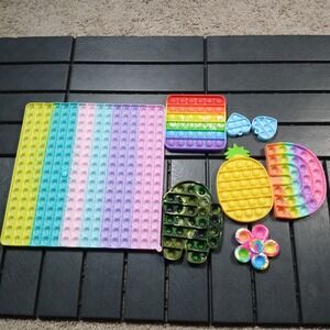 Pop It Toy Push Popper Sensory Fidget Silicone Kids Adult Game‎ Lot ZC